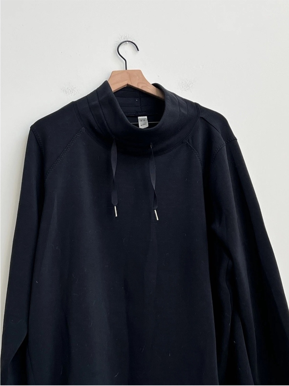 Spanx Air Essentials Got Ya Covered Pullover Sweatshirt Mock Neck Black comfort - Picture 6 of 12